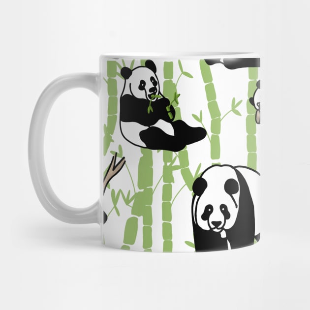 Giant Pandas in the bamboo forest on white background by Quick Brown Fox Canada 